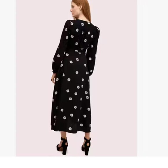 Kate Spade Spade Clover Toss Wrap Dress Size M NWT - Picture 3 of 10
